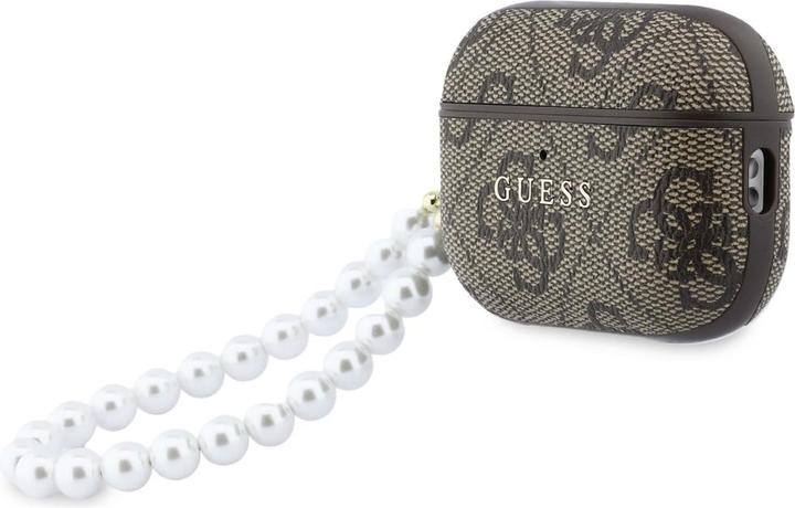 Productafbeelding Guess Case 4G Pearl Strap for AirPods Pro 3 brown (Hoofdtelefoon hoes)