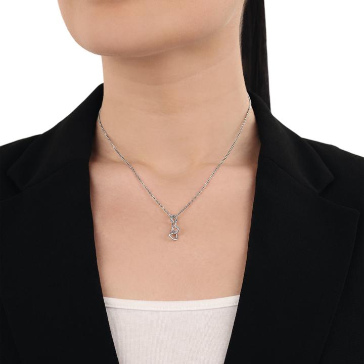 Actual product image Amor charms for ladies, 925 Sterling silver, zirconia synth. | heart (Silver 925)