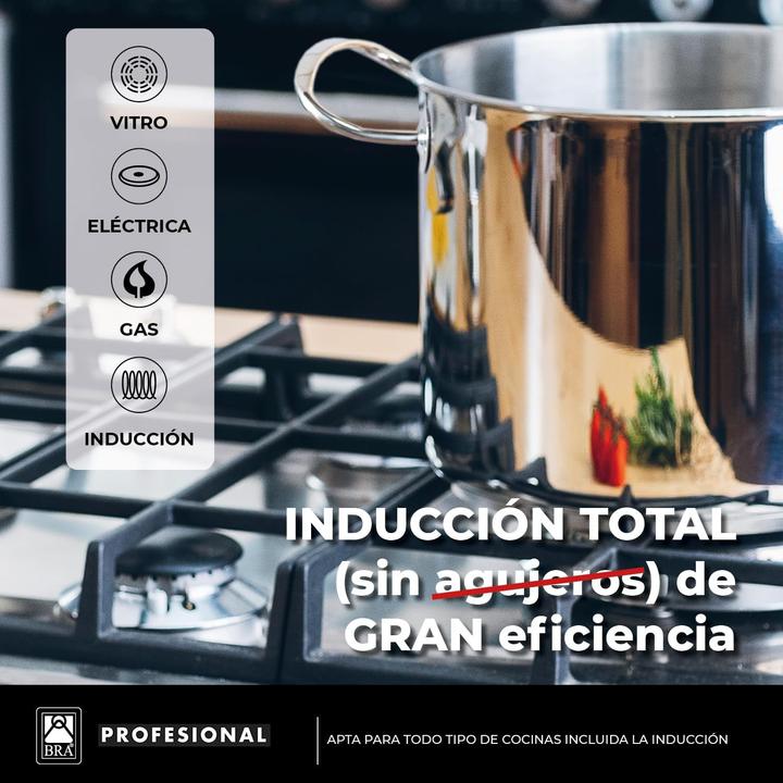 Actual product image BRA Professional 5-Piece Cookware Set, Compatible with All Heat Sources Including Induction (Pan set + pot set, Cast iron)