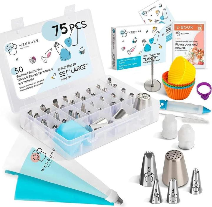 Actual product image Wenburg Spritztülle - Set, 75-tlg (Piping bag set)
