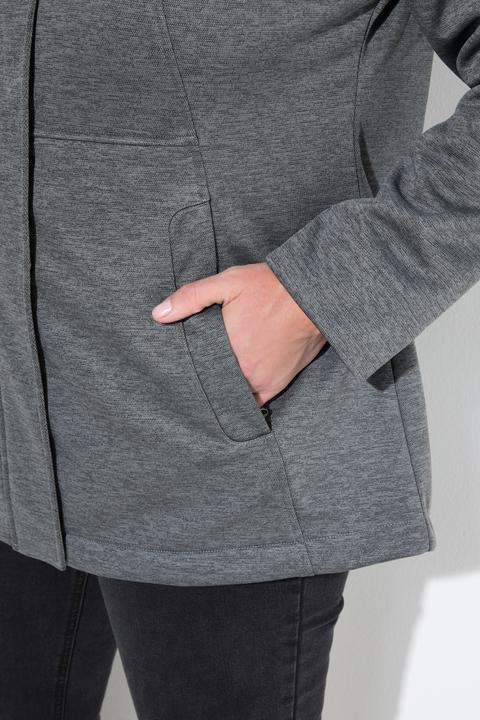 Produktbild Ulla Popken HYPRAR Softshelljacke, wasserdicht, Kapuze, 2-Wege-Zipper (56)