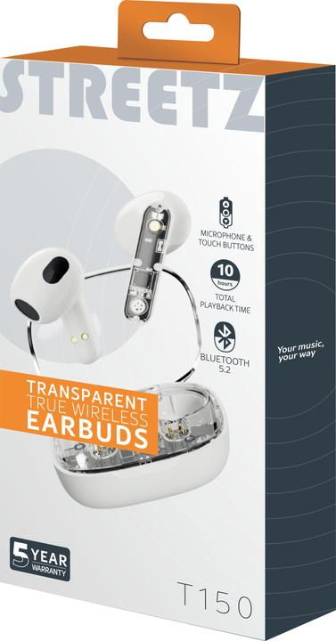 Actual product image Streetz T150 (No noise cancellation, 10 h, Wireless)
