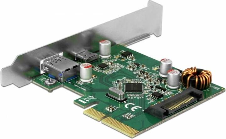 Actual product image Delock PCIe 1x USB Type-C, 1x USB-A