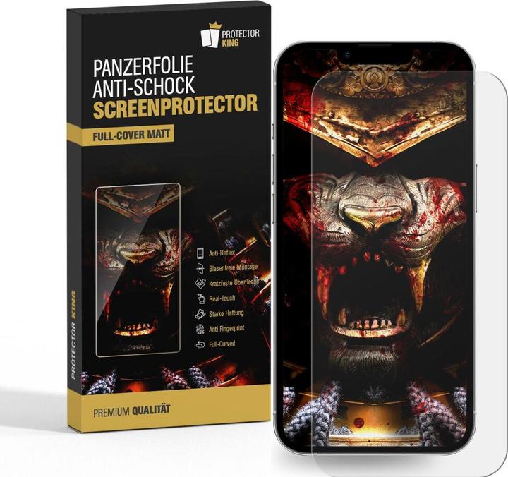 Produktbild Protectorking 3x Panzerfolie Anti-Shock matt entspiegelt (1 Stück, Apple iPhone 13)