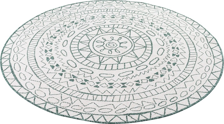 Produktbild Pergamon In- und Outdoor Teppich Beidseitig Flachgewebe Newport Mandala (200 x 200 cm)