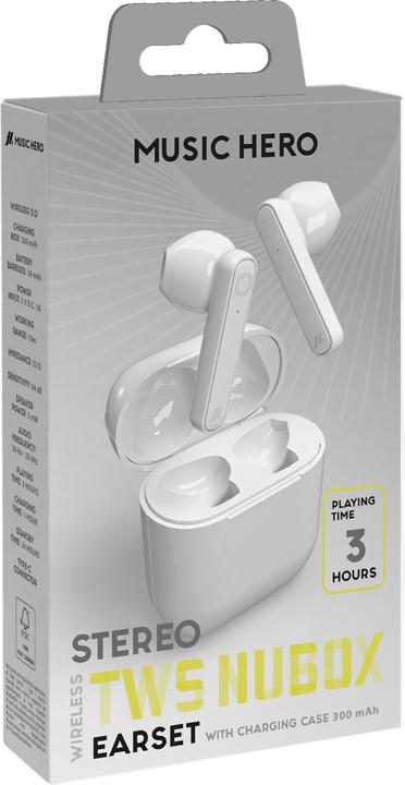 Image du produit SBS Nubox - Écouteurs stéréo semi-intégrés True Wireless (2.50 h, Sans fil)