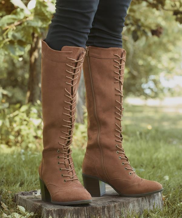 Image du produit Joe Browns Wooden Stack Heel Lace Up Long Boots (41)