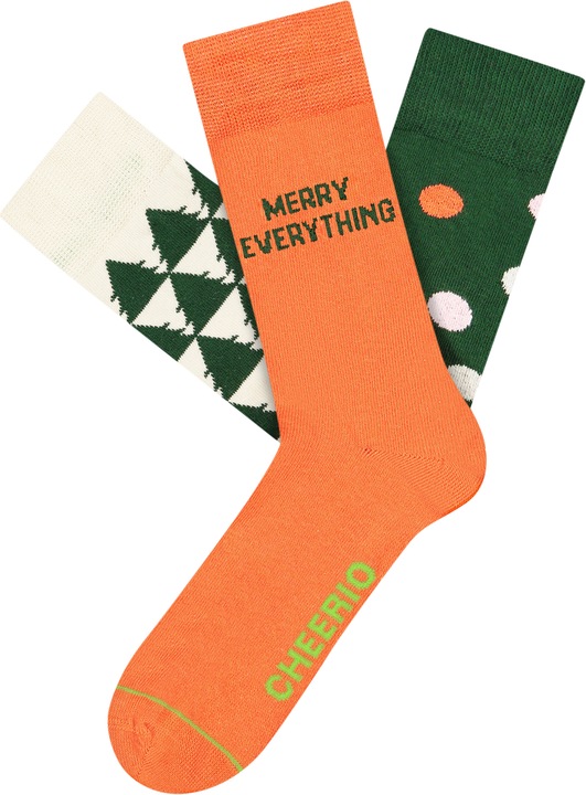 Actual product image Cheerio Unisex TREES & BALLS socks in box 3p (pack of 3, 41, 46)