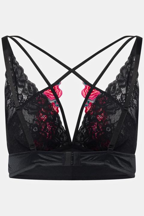 Actual product image Ulla Popken Embroidered pink bralette (54 B)