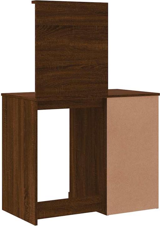 Image du produit VidaXL Coiffeuse avec lampes LED aspect chêne brun (90 x 42 x 132.5 cm)