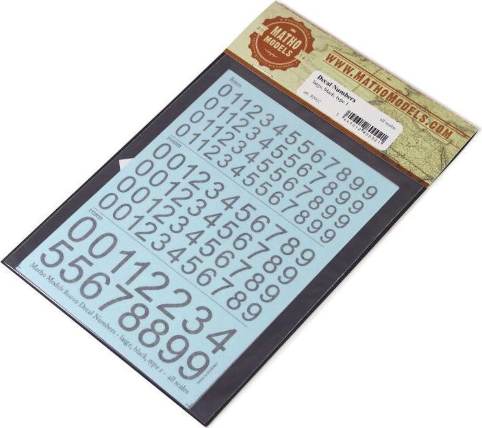 Image du produit Matho Models Decal Numbers - large, black, type 1