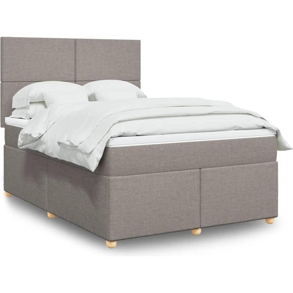 VidaXL, Bett, Bo x springbett mit Matratze 140 x 190 cm Stoff (140 x 190 cm)