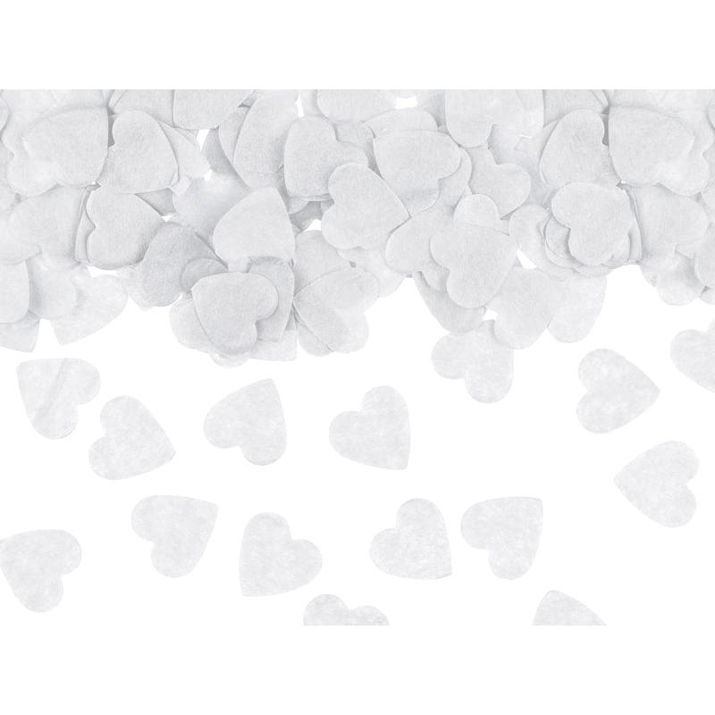 Partydeco Confetti Hearts, 1,6x1,6 cm, white, 15g (1 pkt / 1 pc.)