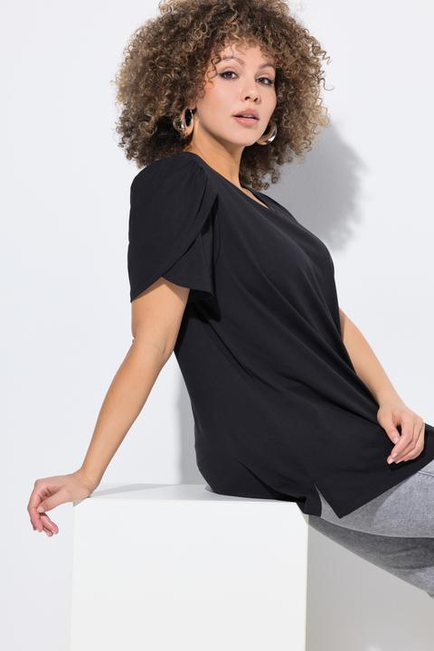 Actual product image Ulla Popken Draped Sleeve Tee (56)