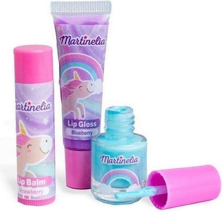 Actual product image Martinelia Unicorn Make-Up Trio Varnish Gloss and Lip Balm Mini Set