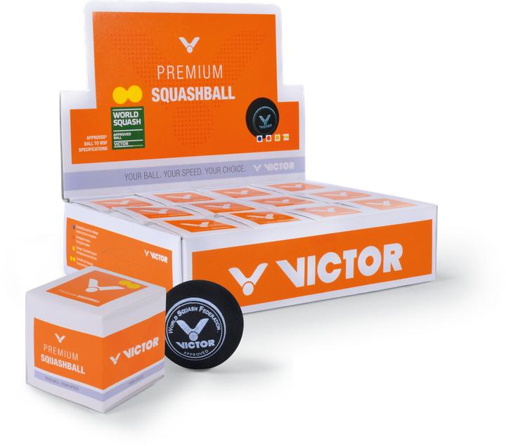 Image du produit Victor Sports Balle de squash Victor double jaune - carton de 12 balles
