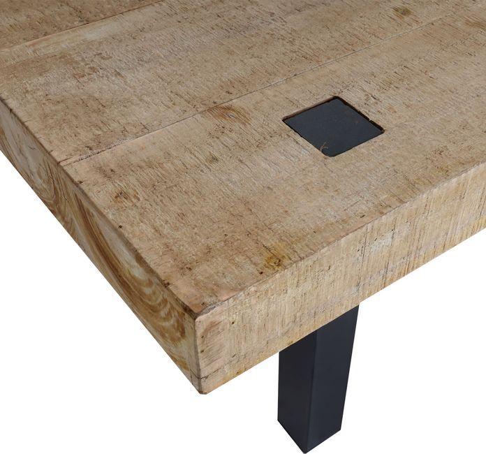 Produktbild Mendler Lowboard HWC-L75, Industrial Massiv-Holz MVG-zertifiziert 40x200x60cm, natur