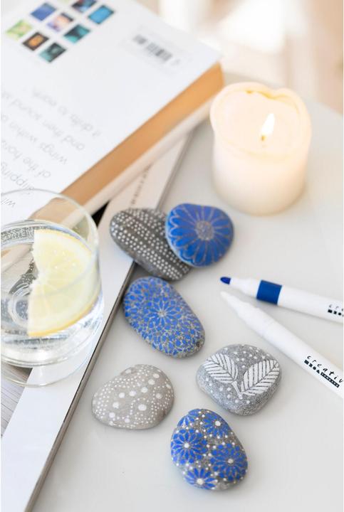 Produktbild Creativ Company Bastelset Steine bemalen Blau