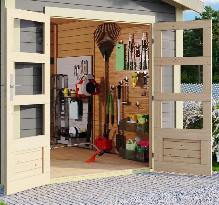 Actual product image Karibu 28 mm sauna door set Svenson