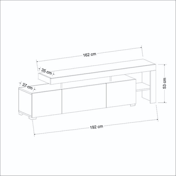 Produktbild Homitis Beliz TV Stand (192 x 37 x 53 cm)