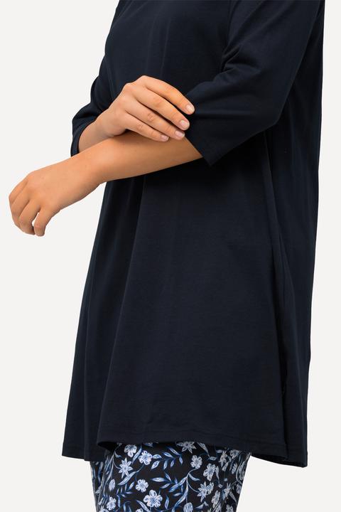 Immagine prodotto Ulla Popken Maglia lunga con scollo a V, maniche a 3/4 e taglio svasato (68)