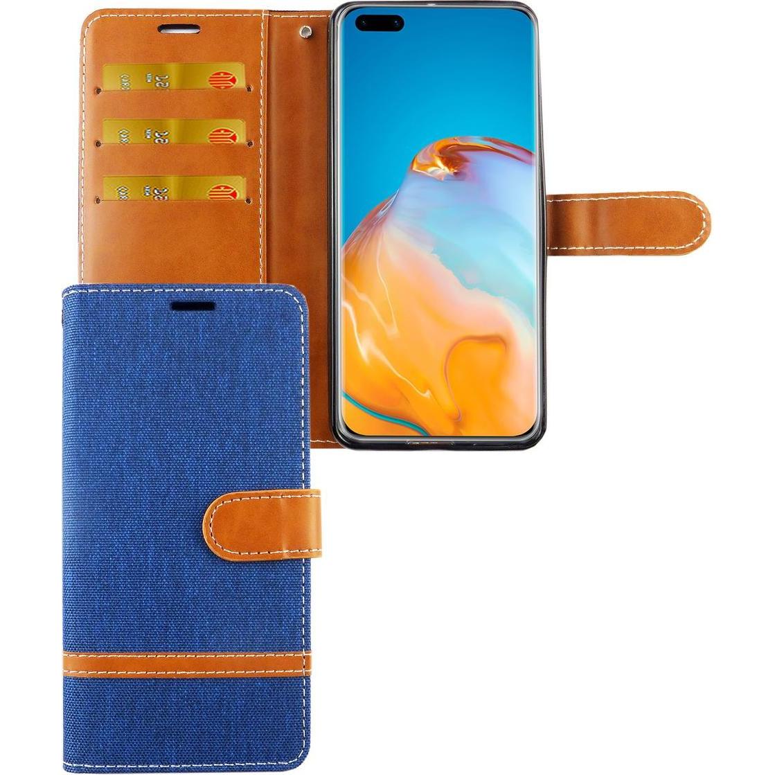 König Design Hülle Handy Schutz für Huawei P40 Case Cover Tasche Wallet Etui Handyhülle Neu (Huawei P40), Smartphone Hül...
