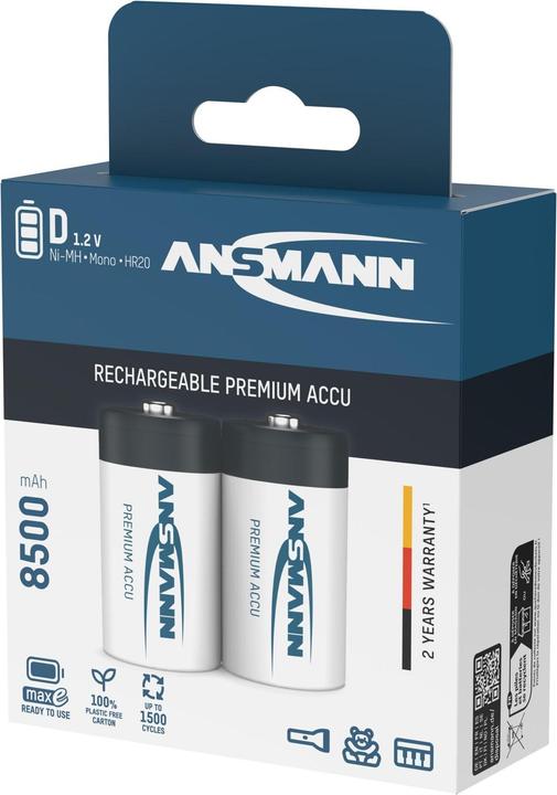 Immagine prodotto Ansmann HR20 Max E (2 pz., D / LR20 / Mono / R20, 8500 mAh)