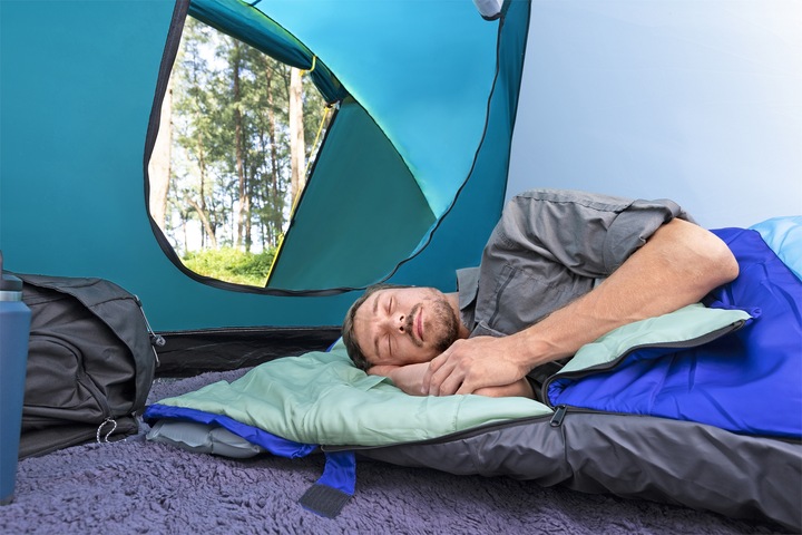 Actual product image Bestway 2-in-1 sleeping bag Wanderlite™ with integrated, inflatable sleeping pad 203 x 75 x 9 cm (198 cm)