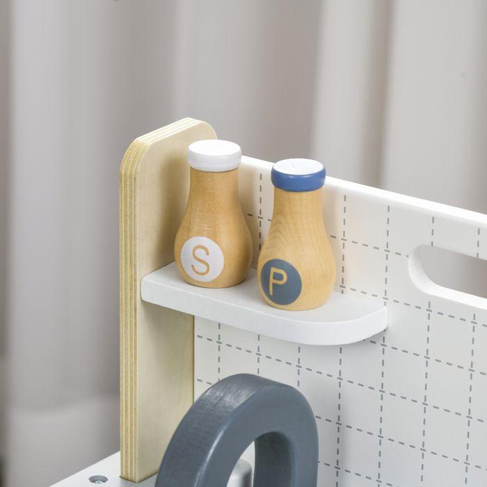 Produktbild Swisshandel24 Kinderküche aus Holz, 10 Stück Mini Spielküche mit Lebensmittel für 3-5 Jahre