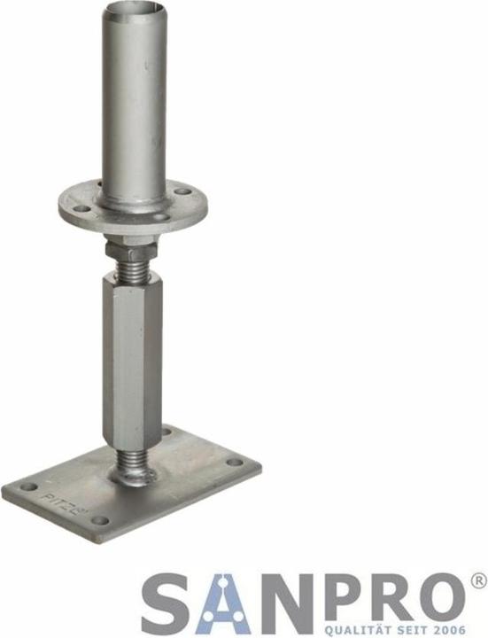 Immagine prodotto Pitzl Supporto per pali D42,4x130mm Altezza regolabile 170-285mm con filettatura | UP=160x100mm (1 pz.)
