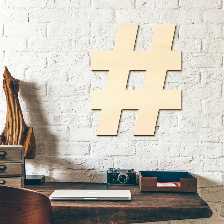 Produktbild Trenddeko Hashtag (8 x 10 cm)