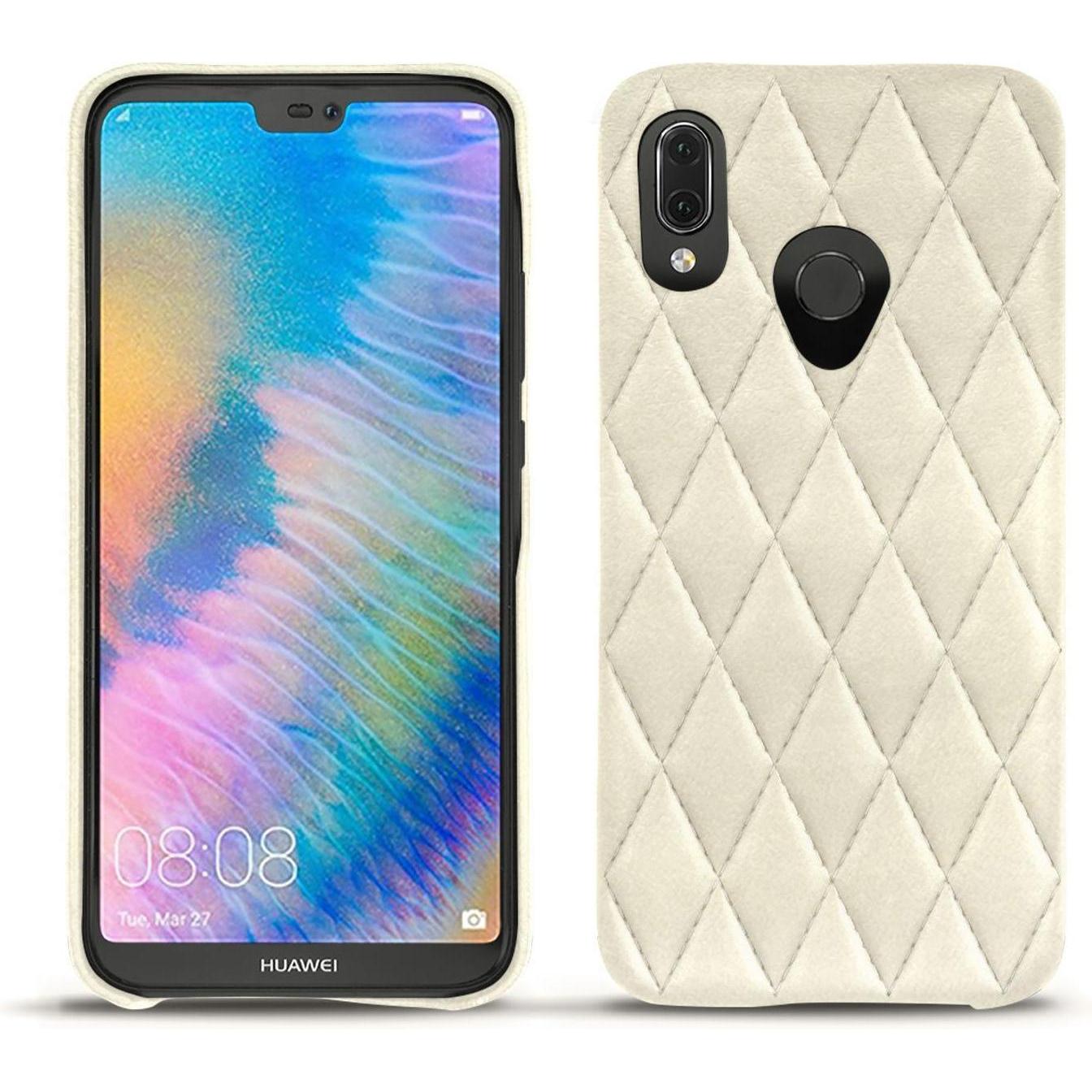 Noreve Lederschutzhülle (Huawei P20 Lite), Smartphone Hülle, Weiss