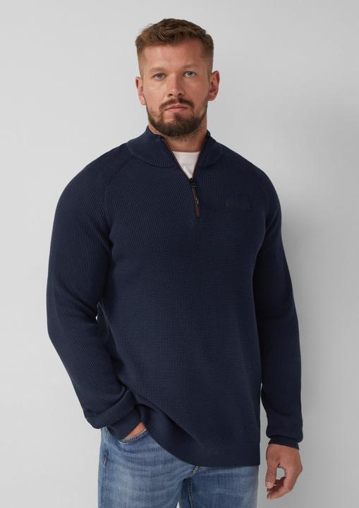 Image du produit s.Oliver Strickpullover Pullover aus Strukturstrick mit Troyer-Kragen (XXL)