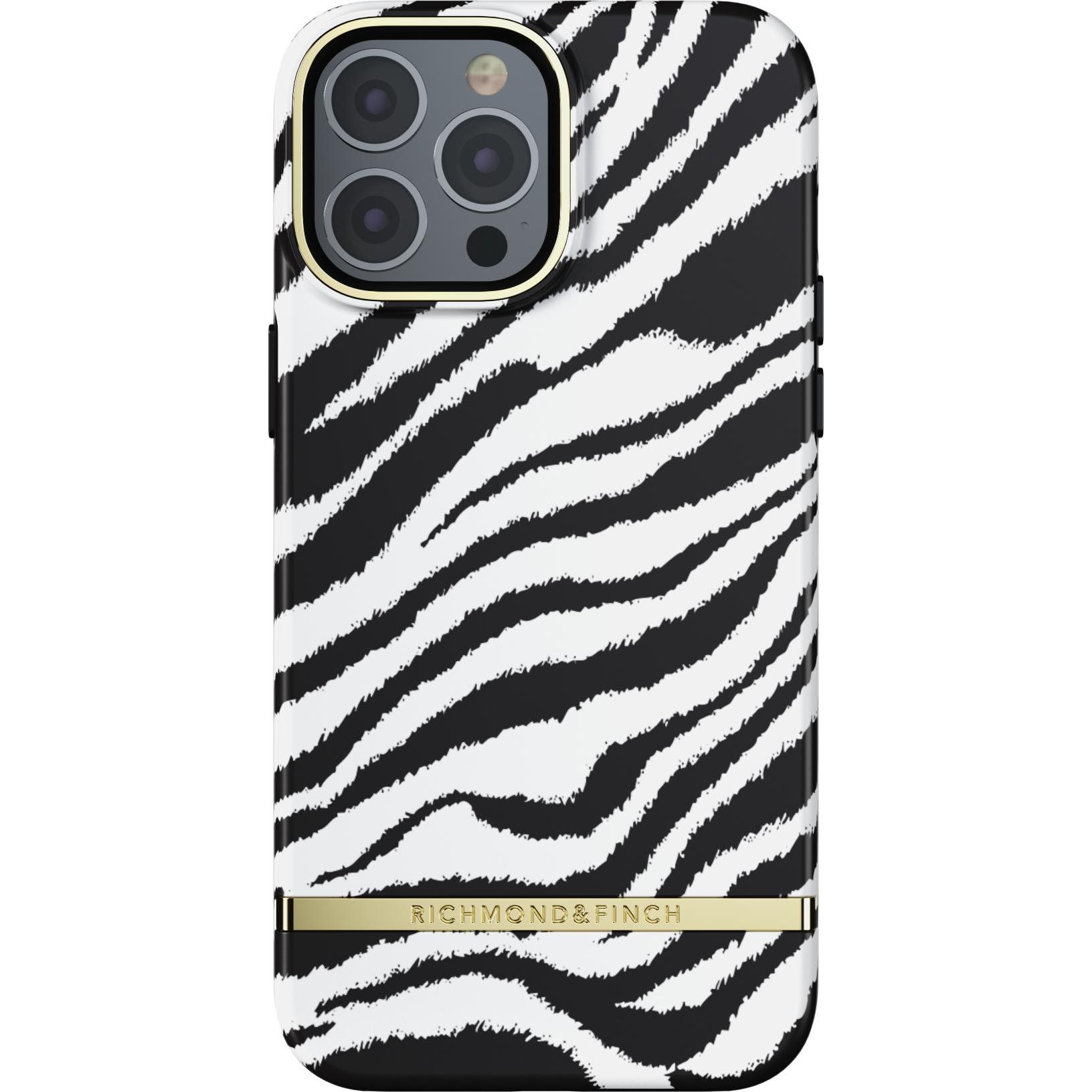 Richmond & Finch Zebra (Apple iPhone 13 Pro Max), Smartphone Hülle, Schwarz