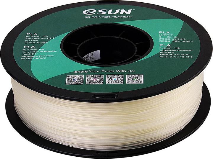 Produktbild eSUN PLA Transparent (PLA, 1.75 mm, 1000 g, Transparent)