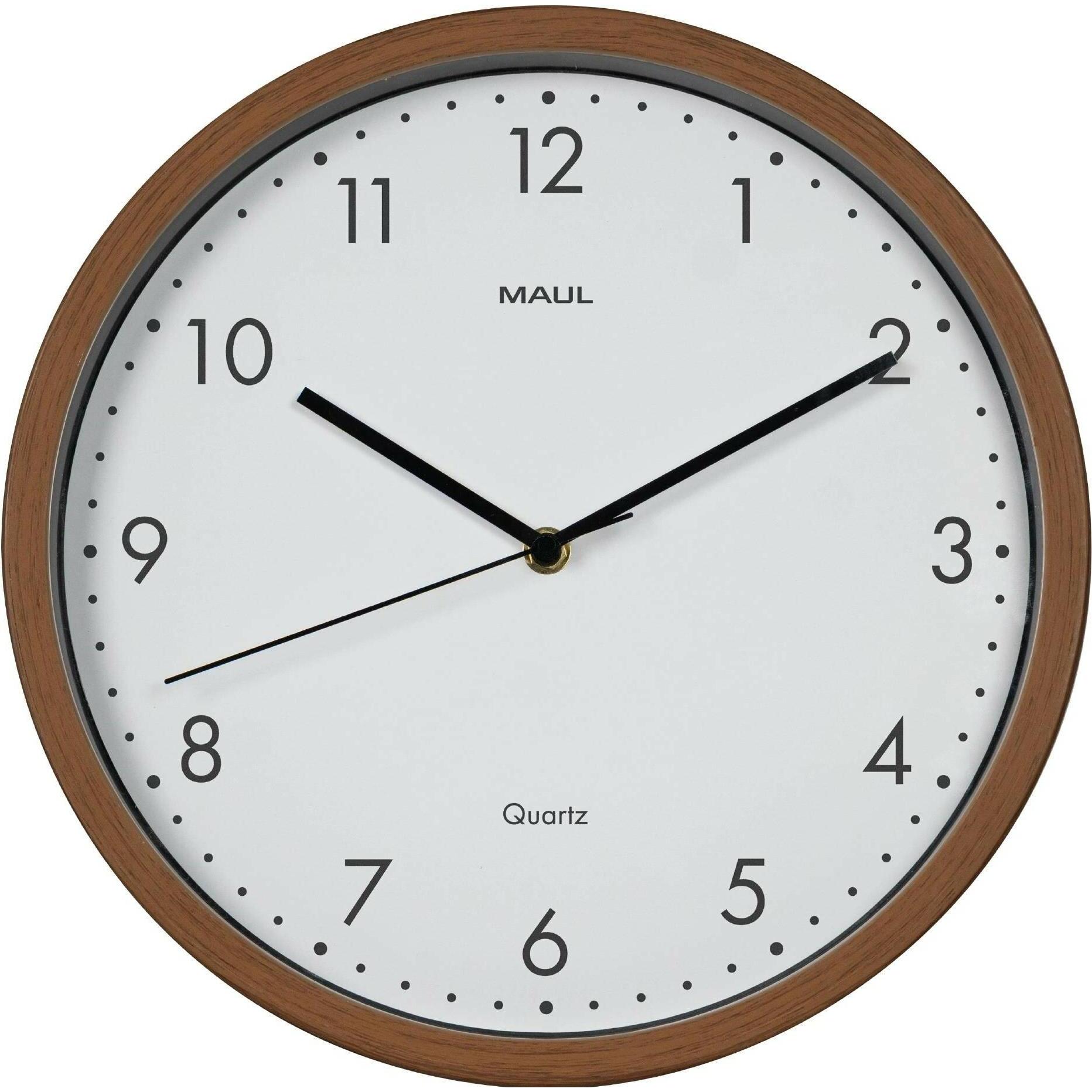 Maul, Orologio da parete, 9051476 Quarz Wanduhr 30 cm x 5 cm Holz (dunkel) (30 cm)