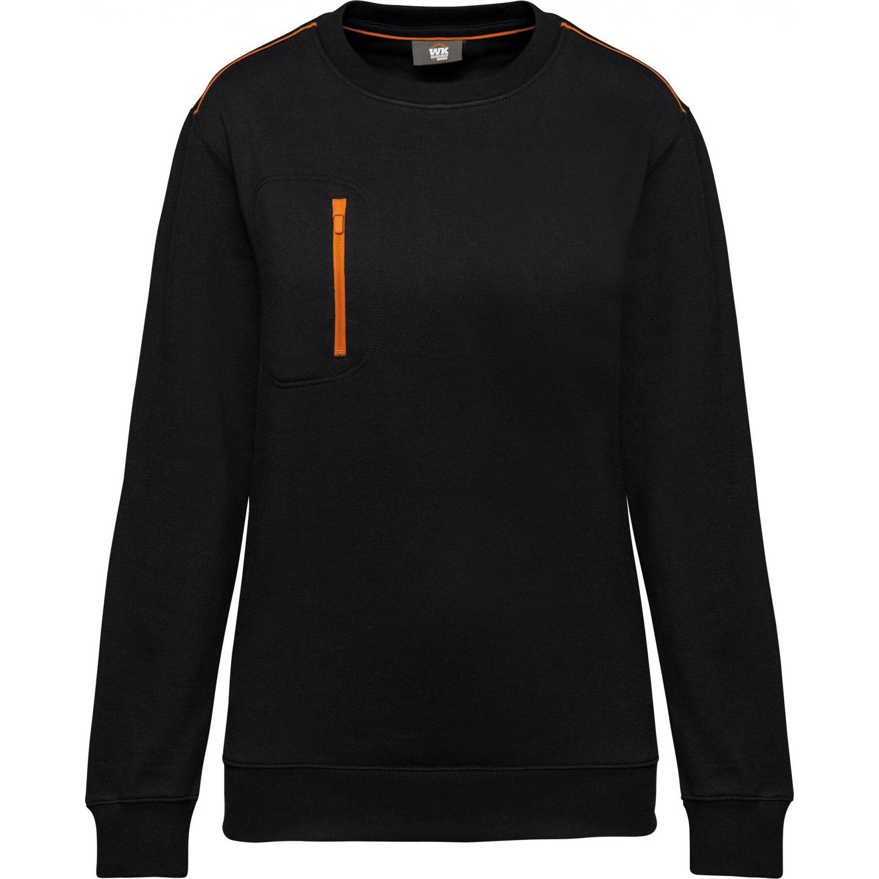 Kariban, Herren, Pullover, DayToDay, Orange, Schwarz, (XXL)