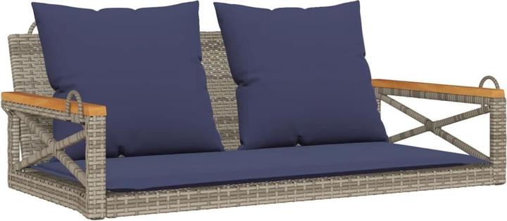 Actual product image vidaXL Hanging bench with cushion Hanging swing Swing bench Garden swing Grey