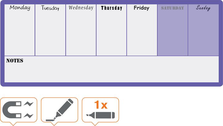 Immagine prodotto Nobo Organizzatore settimanale (14 x 36 cm)