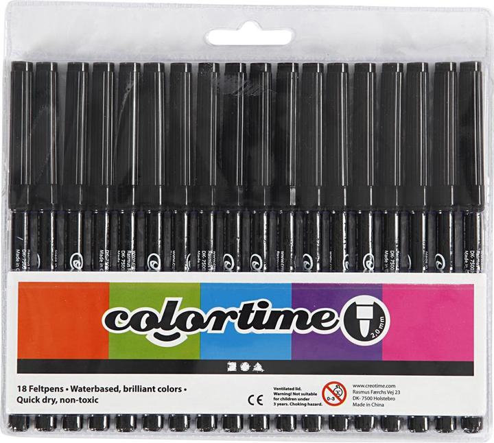 Actual product image Creativ Company Zwarte Stiften, 18st. (18x)