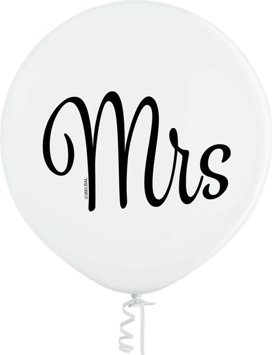Produktbild Belbal Luftballon Mr & Mrs Gold/Schwarz/Weiss, Ø 30 cm, 50 Stück