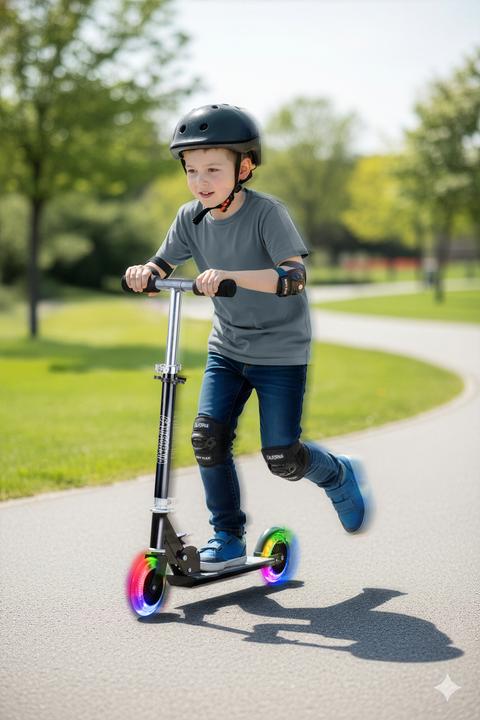 Actual product image California - Black scooter with LED lights (83153)