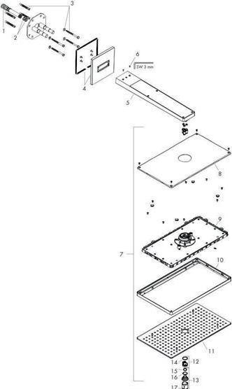 Produktbild hansgrohe HG Kopfbrause Rainmaker Select 460 1jet m Brausearm EcoSmart we/chr (1 Strahlart, 9 l/min)