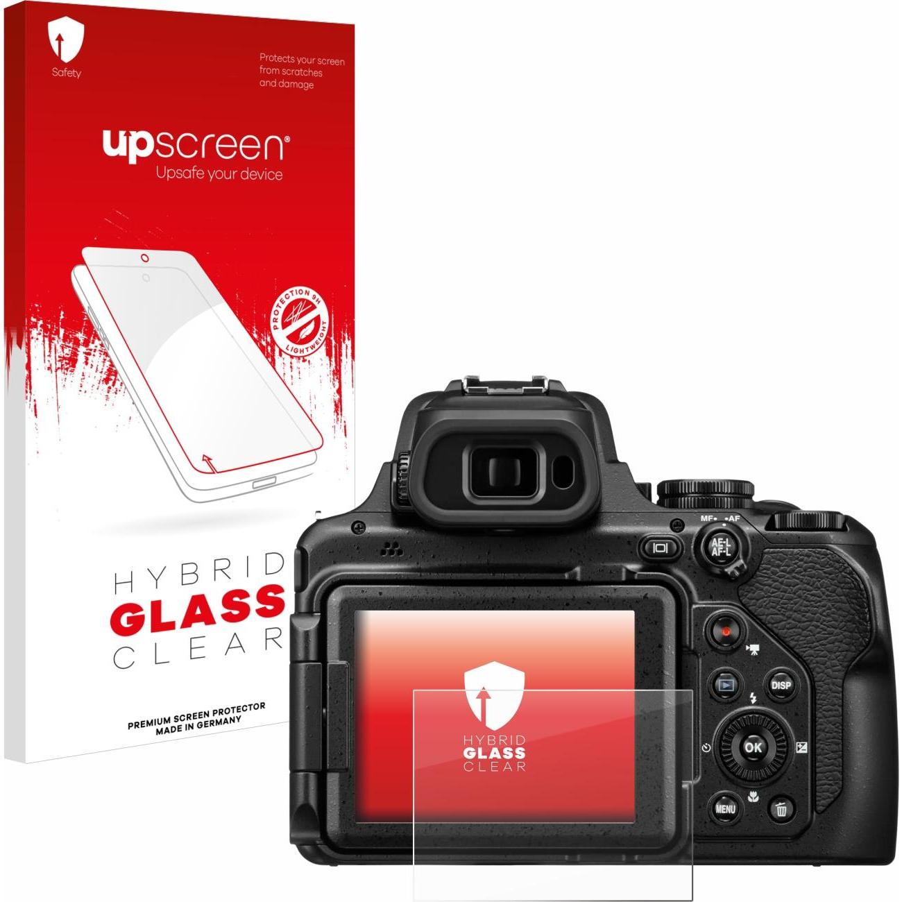 upscreen Schutzglas Schutzfolie Displayschutz Display Schutz Glas Folie klar (Displayschutz), Kameraschutz