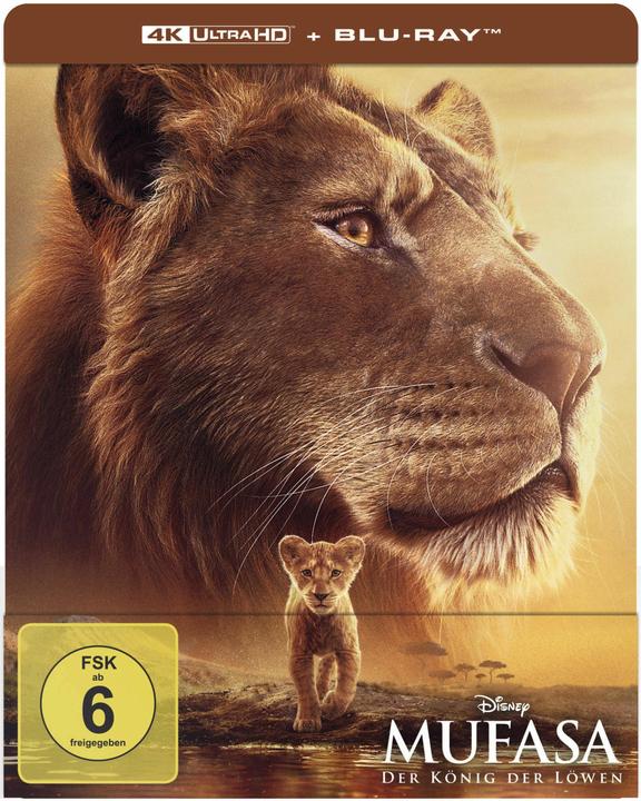 Immagine prodotto Disney Interactive Studios Mufasa: Der König der Löwen - 4K Steelbook (4k Blu-ray, 2024, Tedesco, Francese, Norvegese, Olandese, Finlandese, Danese, Svedese, Italiano, Inglese)