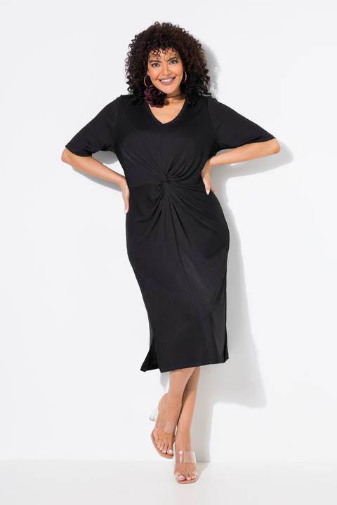 Produktbild Ulla Popken Jerseykleid, drapiert, V-Ausschnitt, Halbarm (42, 44)