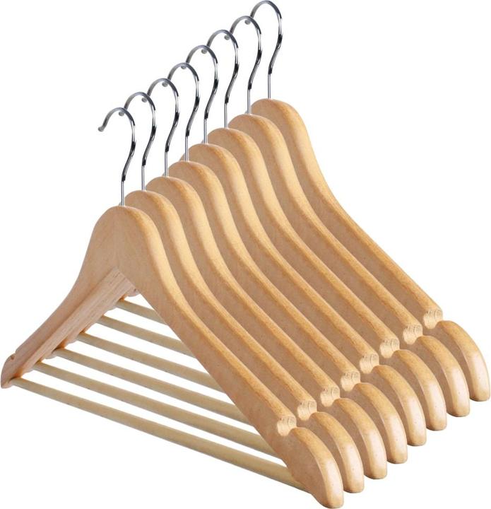 Produktbild Jago Kleiderbügel Holz 100 Stück Natur (100 x)