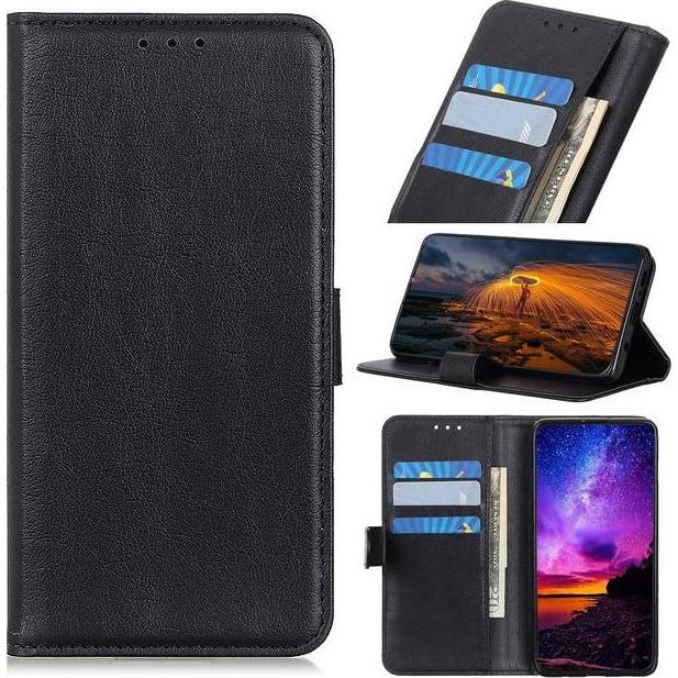 Thumbnail - MU Classic Litchi Leder Bookcover Series (Xiaomi Mi 10 Pro), Smartphone Hülle, Schwarz