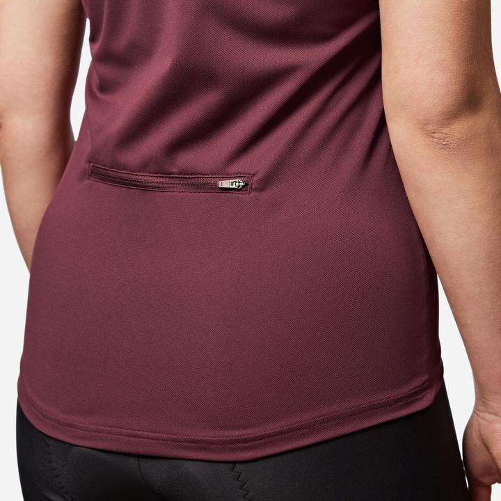 Image du produit Van rysel Maillot manches courtes vélo essential femme bordeaux (XS)