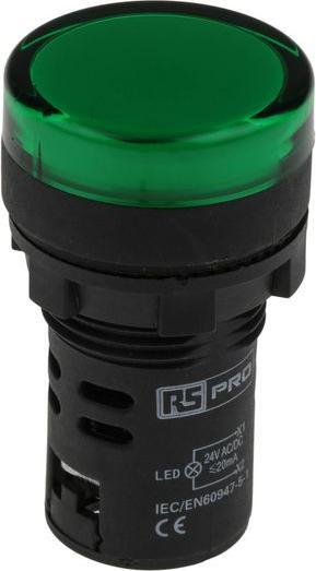 RS PRO Kontrollleuchtenanzeige LED grün 24V